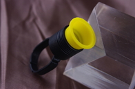 Zwarte/Gele Permanente de Tatoegeringsinkt Ring Caps Plastic Material van Make-uptoebehoren
