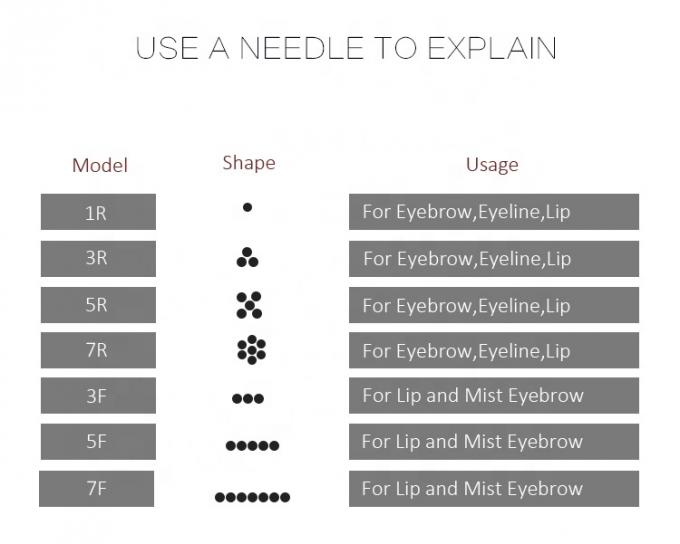 De digitale Permanente van de de Tatoegeringscontrole van de Make-upwenkbrauw Machine Kit For Cartridge Needle 0,25 1R 3